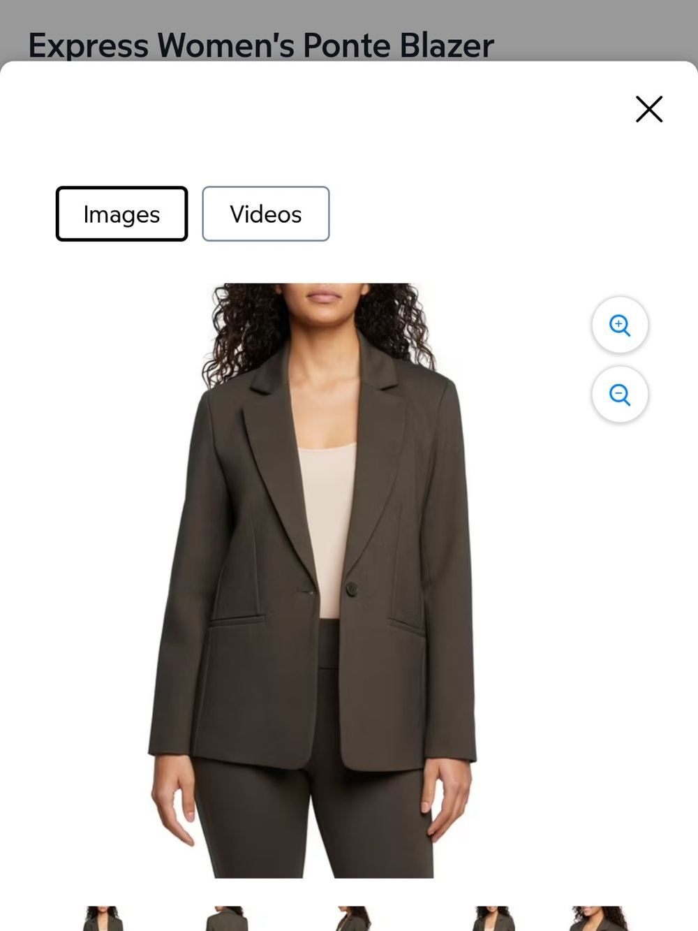 Express Women's Ponte Pant Suit Set in Brown